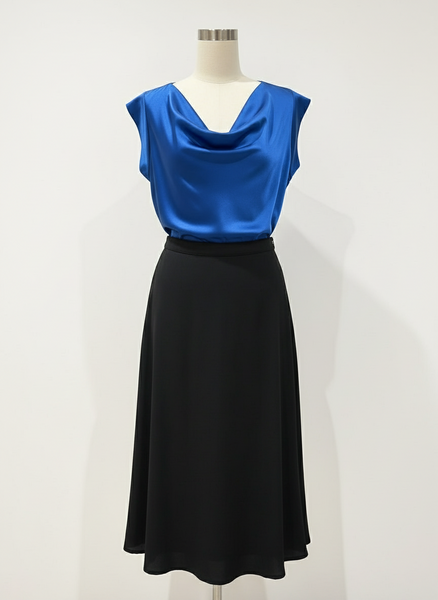 Cap Sleeve Sateen Top