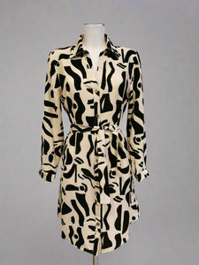 Print Belted Dress