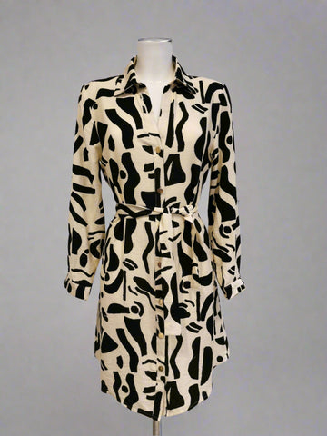 Print Belted Dress