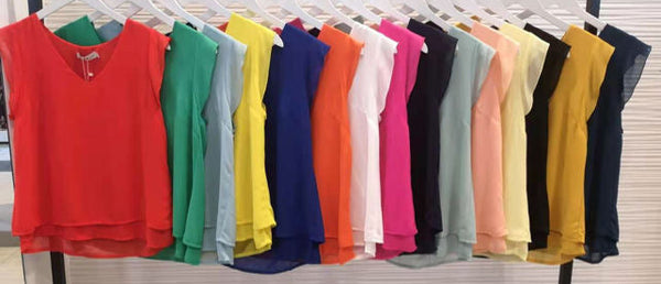 Short Sleeve V-Neck top