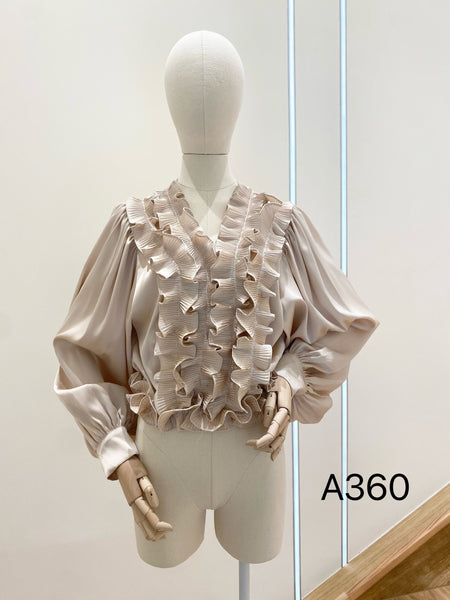 Long Sleeve Ruffled Blouse