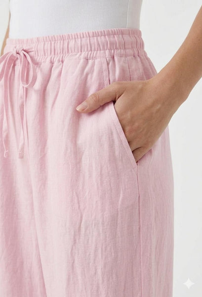 Pull-On Linen Pants
