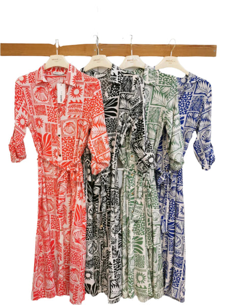 Long Sleeve Print Dress