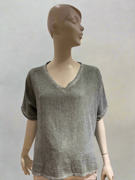 Linen/Cotton Mix Top - Italian