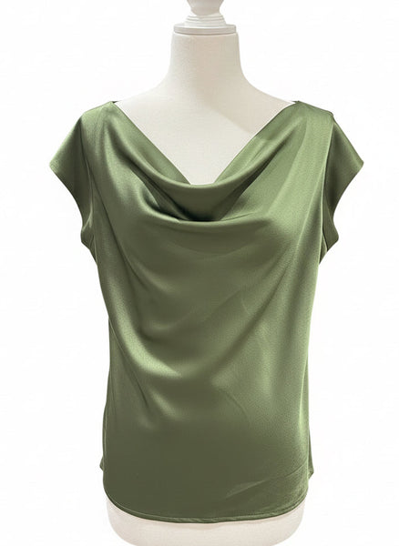 Cap Sleeve Sateen Top