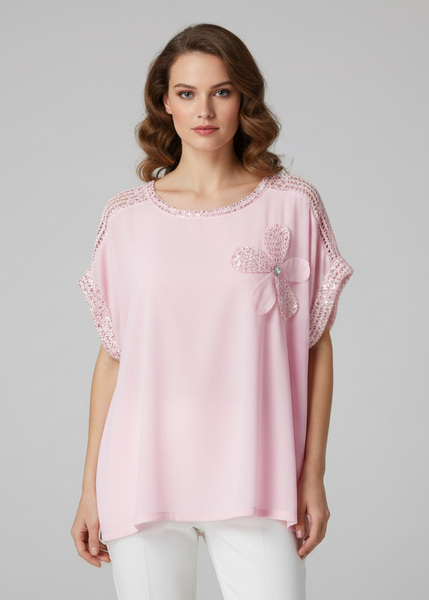 Eyelet Trim Top
