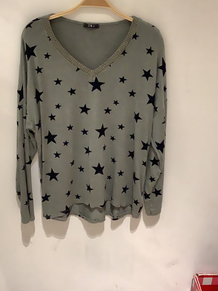 Star Print Sweater - Italian