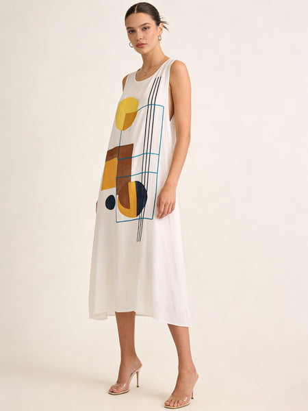 Sleeveless Print Dress