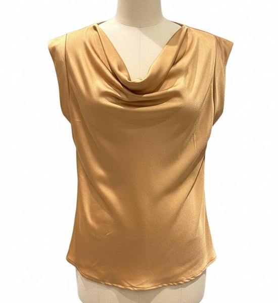 Cap Sleeve Sateen Top