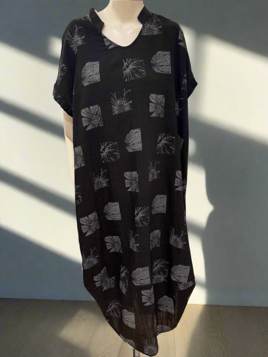 Short Sleeve Print Dress