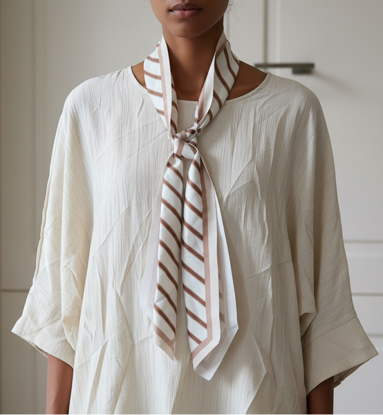 3/4 Sleeve Top With Scarf