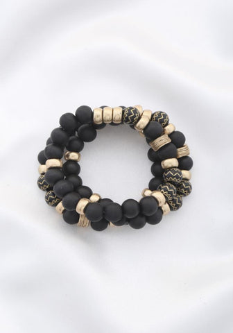 Wood Bead Bracelet Set