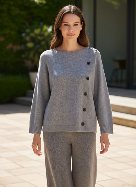 Long Sleeve Front Button Sweater