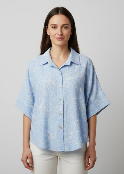 3/4 Sleeve Print Top