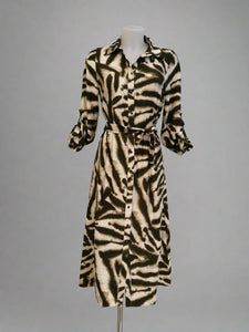 Long Sleeve Print Dress
