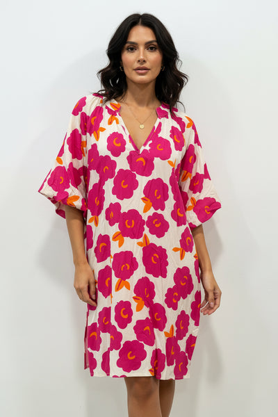Short Sleeve Floral Dress