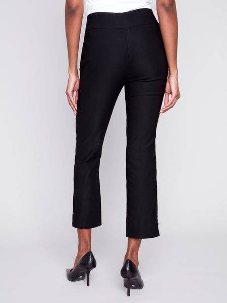 Slit Hem Capri