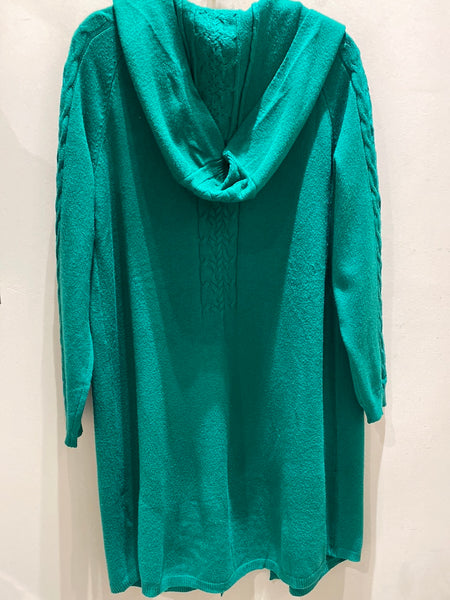 Open Front Hooded Cardigan