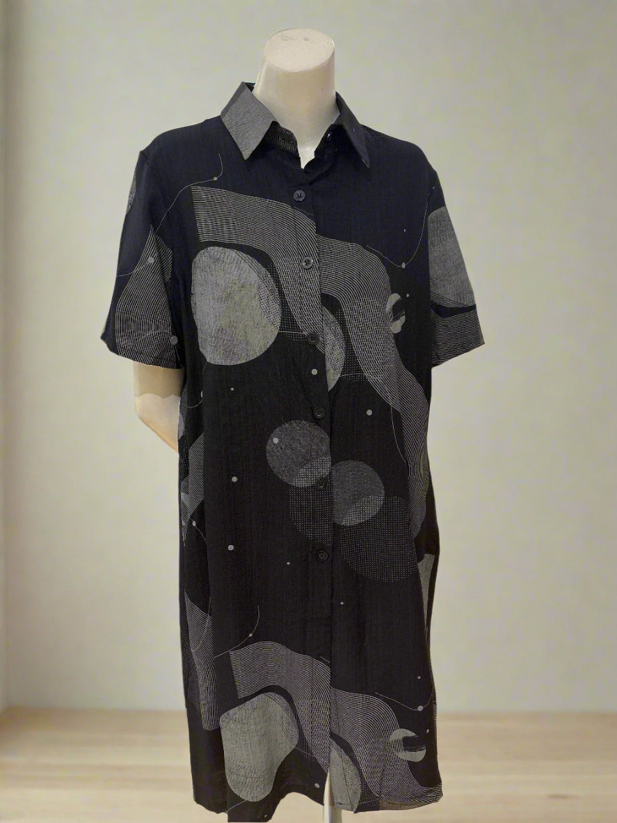 Short Sleeve Print Dress