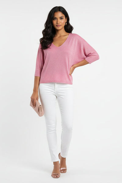 3/4 Light Lurex Sweater