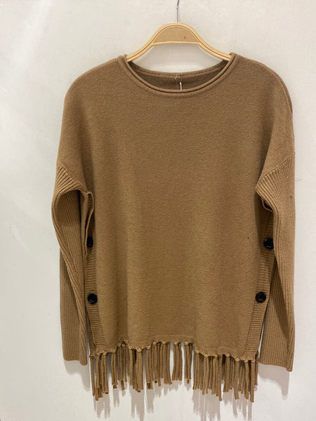 Fringe Trim Sweater