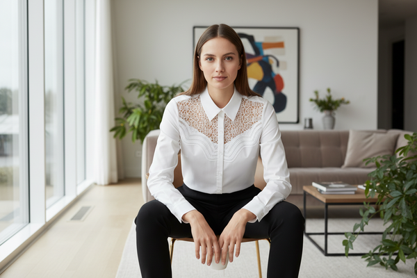 Detail Shoulder Button Front Shirt