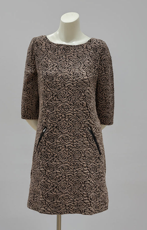 3/4 Sleeve Print Dress