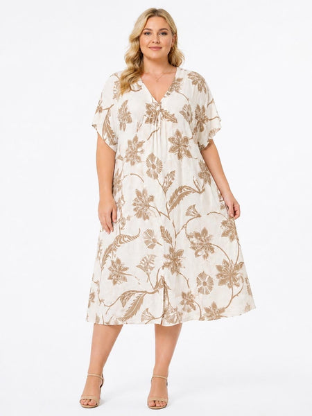 Short Sleeve Floral Dress