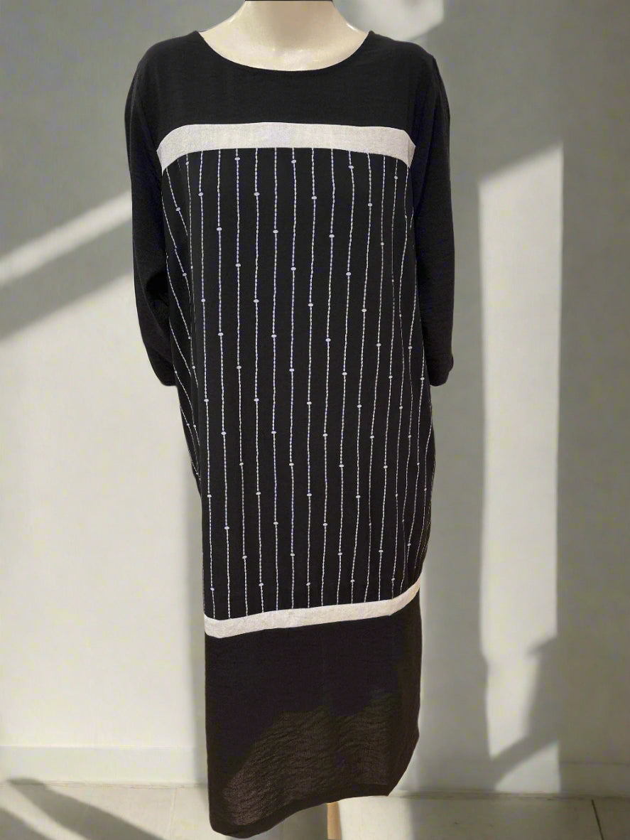 3/4 Sleeve Print Dress