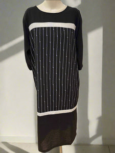 3/4 Sleeve Print Dress