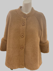 Fur/Trim Crop Cardigan