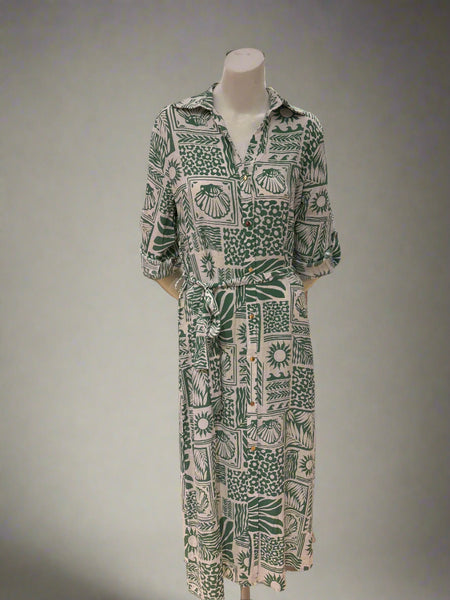 Long Sleeve Print Dress
