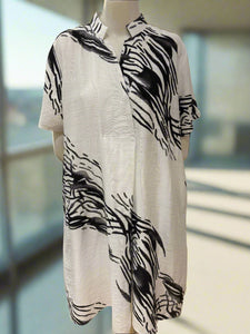 Short Sleeve Print Dress