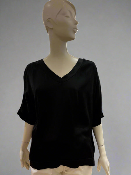 Short Sleeve Satin Top