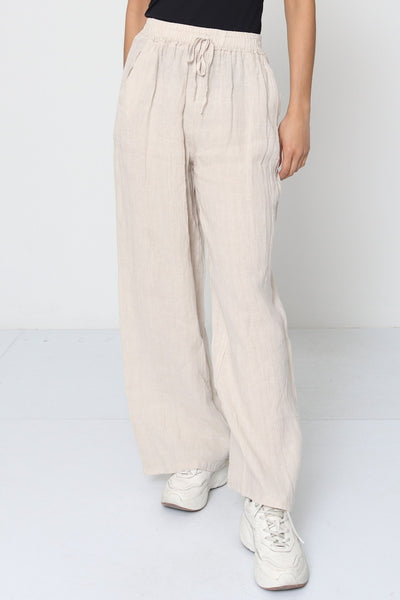 Pull-On Linen Pants