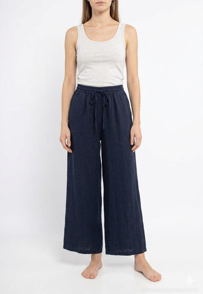 Pull-On Linen Pants