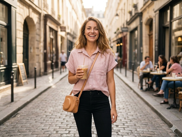 Short Sleeve Button Front Linen Shirt