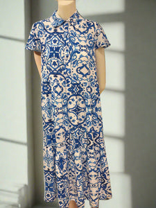 Long Print Dress