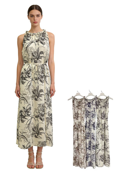 Sleeveless Print Dress