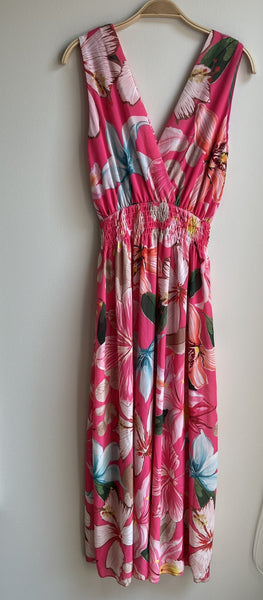 Sleeveless Chiffon Print Dress