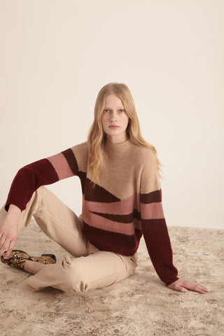 Color Block Knit Sweater