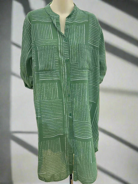 Stripe Cotton Tunic Dress