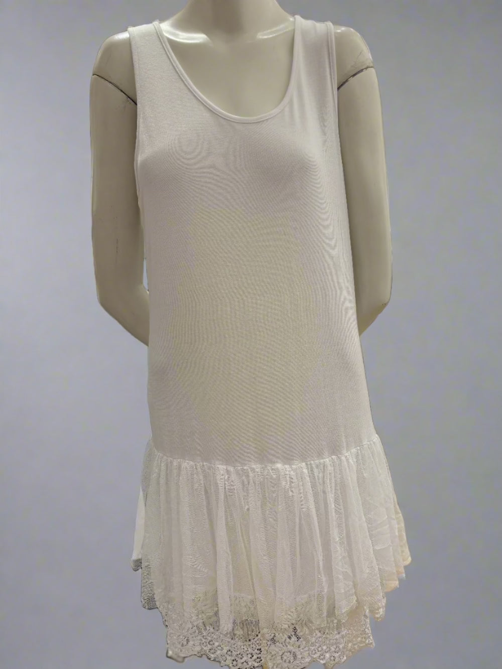Sleeveless Lace Bottom Dress