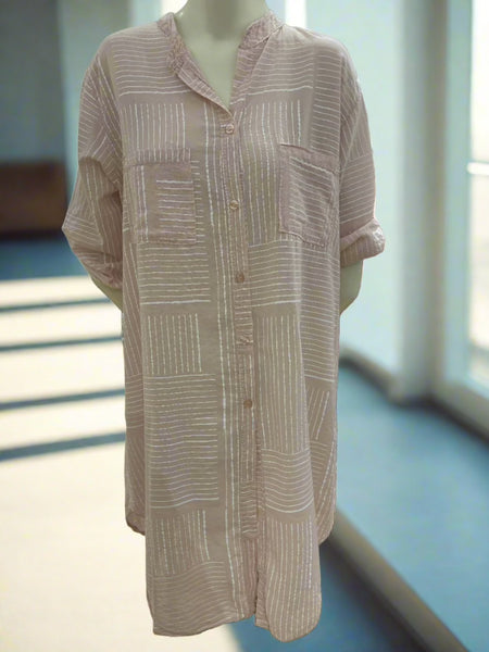 Stripe Cotton Tunic Dress