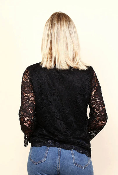 Long Sleeve Lace Blouse