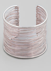 Multi Wire Strand Cuff Bracelet
