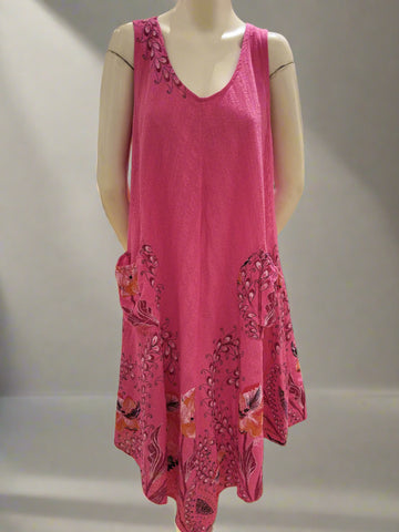 Sleeveless Long Cotton Dress
