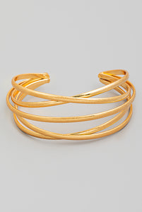 Matte Five Row Cuff Bracelet