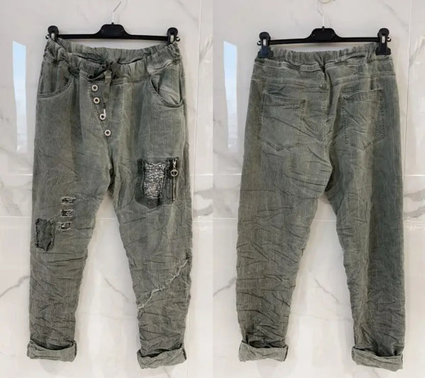 Draw String Waist Pants- Italian