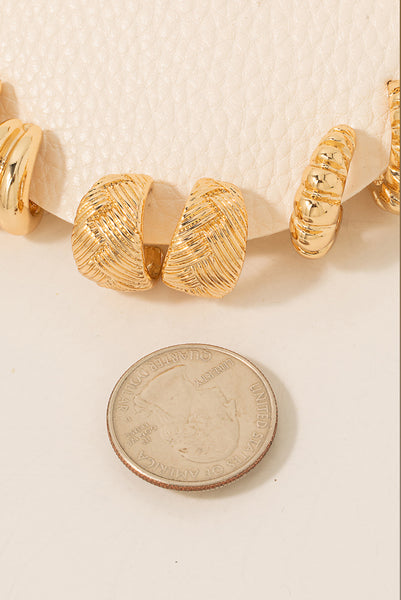 Mixed Wide Hoop Earring Set